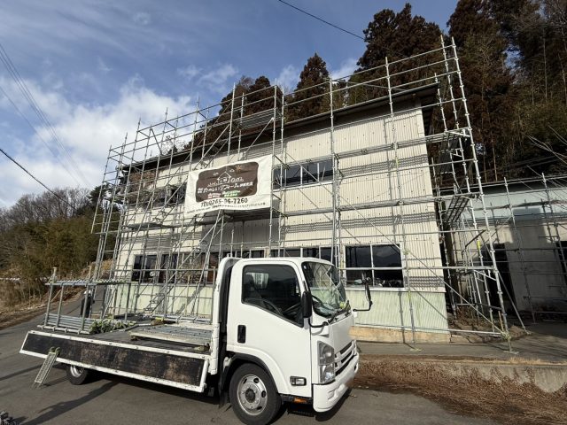 駒ヶ根市中沢M邸足場組立