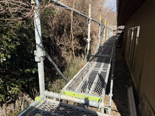 下條村S邸足場組立