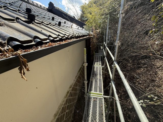 下條村S邸足場組立