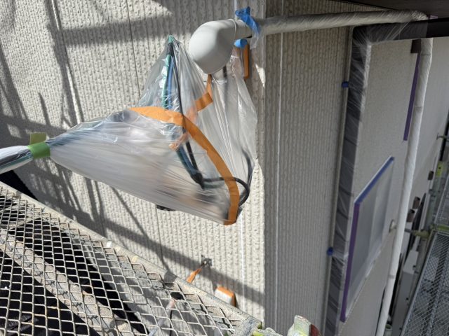 伊那市境K邸養生作業