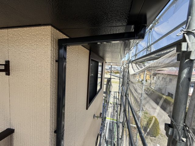伊那市境K邸雨樋2回目塗装