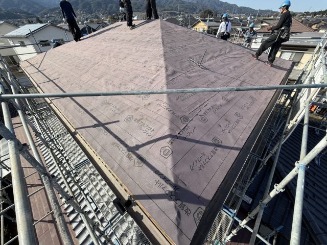 飯田市T邸屋根葺き替えルーフィング