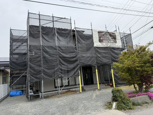 飯田市S邸足場の組立