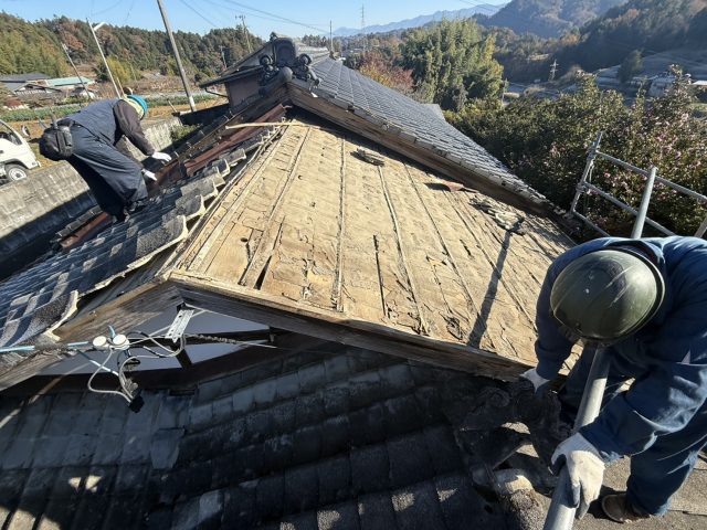 下條村S邸瓦おろし