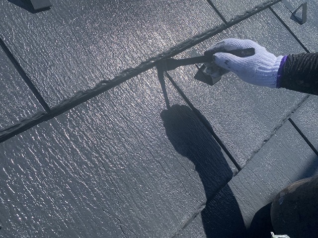 駒ヶ根市赤穂セキスイ　屋根上塗り1