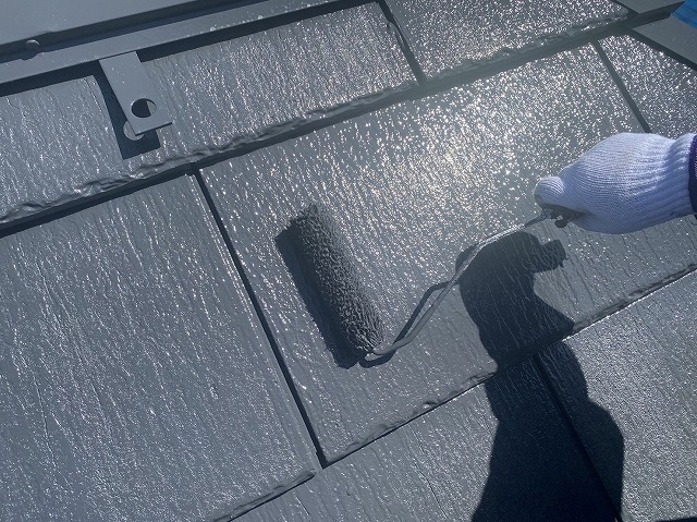 駒ヶ根市赤穂セキスイ　屋根上塗り2