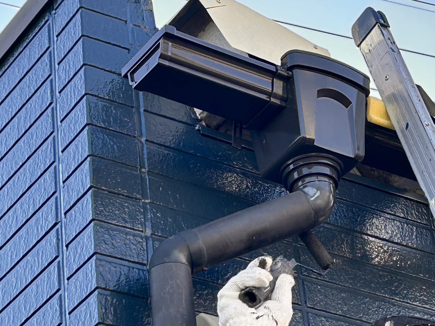 伊那市外壁塗装PRiJEW細部雨樋2