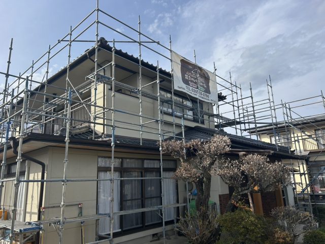 飯田市T邸屋根葺き替え足場