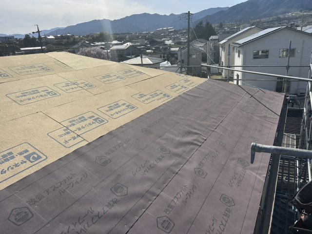 飯田市T邸屋根葺き替えルーフィング