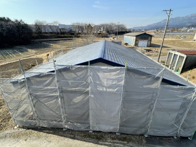 松川町屋根塗装