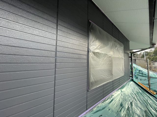 飯田市外壁塗装2色塗り分け