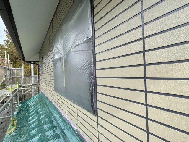 飯田市外壁塗装2色塗り分け