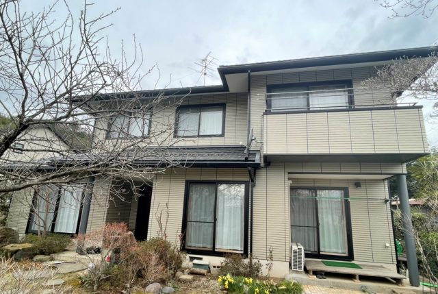 飯田市外壁塗装2色塗り分け