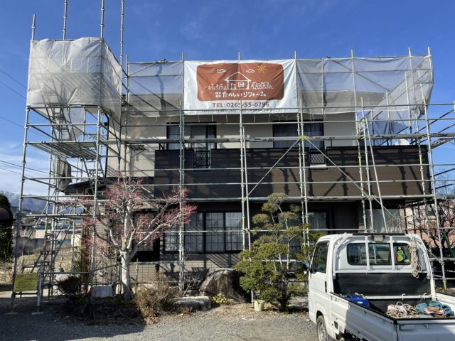 松川町屋根塗装