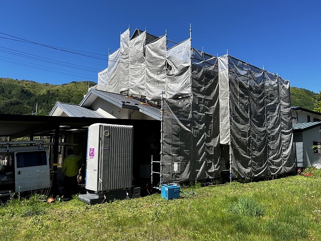 木祖村D様邸邸足場