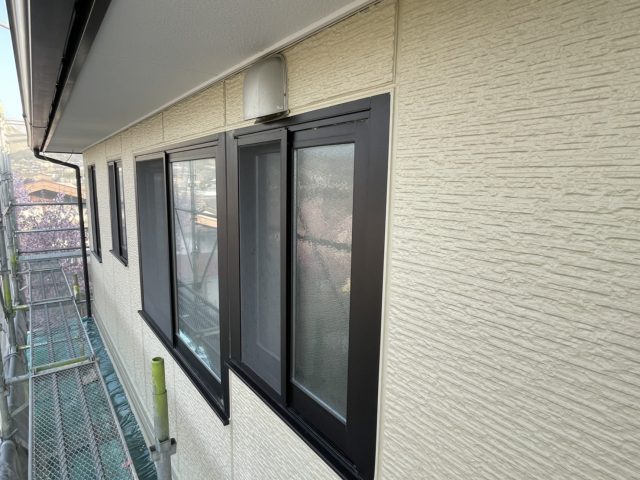 飯田市外壁塗装2色分け