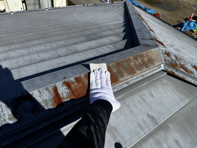 飯田市M邸棟板金ケレン