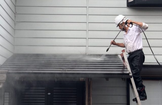 阿南町S邸_屋根塗装_洗浄2