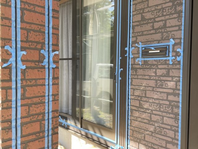 下条村陽皐コーキング養生