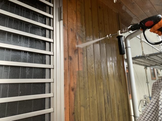 伊那市U邸洗浄作業