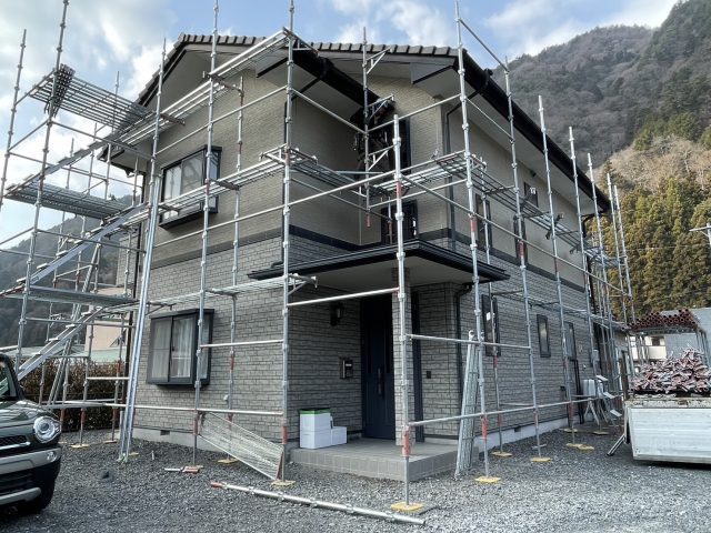 飯田市南信濃足場組立