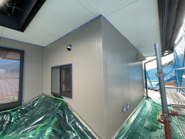 飯田市南信濃外壁塗装上塗り