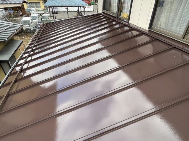 飯田市南信濃屋根塗装完成