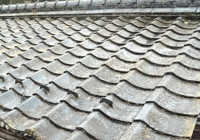 阿南町セメント瓦施工前