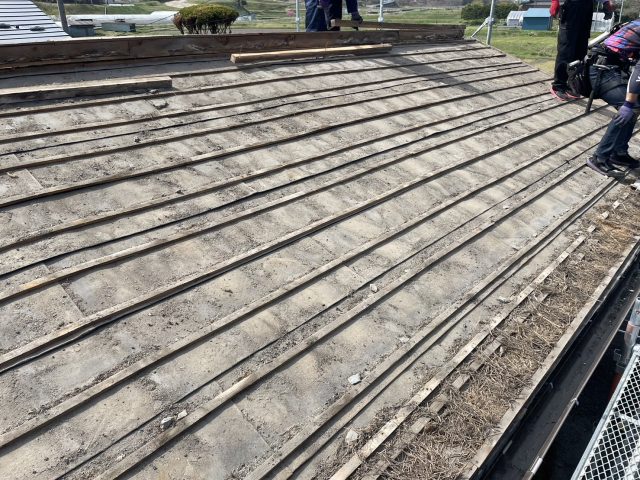 阿南町新野瓦撤去