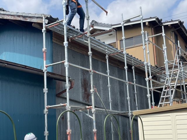 阿南町足場組立