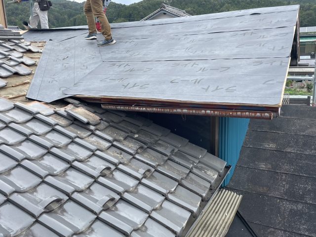 阿南町屋根葺き替え工事ルーフィング