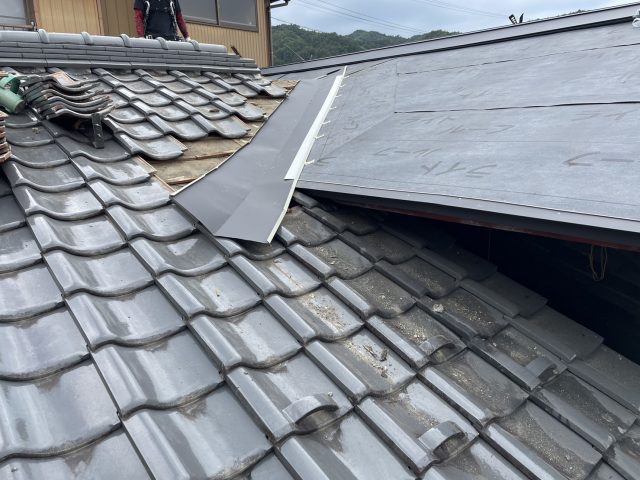 阿南町屋根葺き替え工事ルーフィング