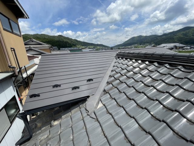 阿南町屋根葺き替え工事