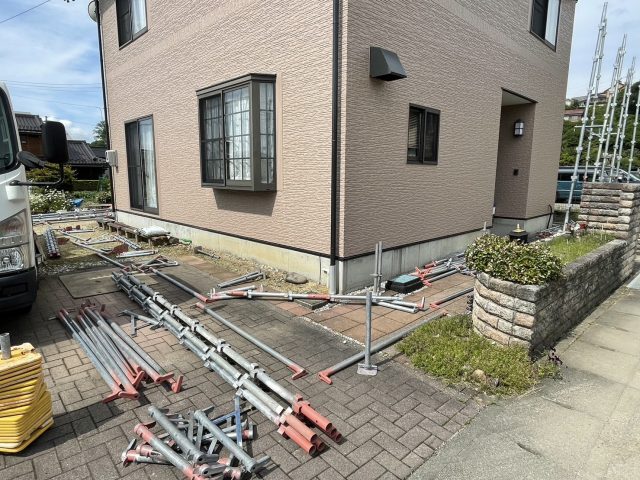 飯田市毛賀足場