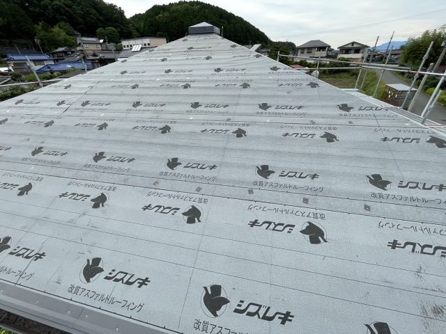 飯田市毛賀ルーフィング施工