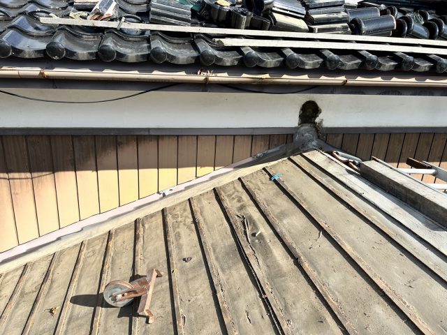 伊那市G邸_瓦積直し工事-棟撤去3