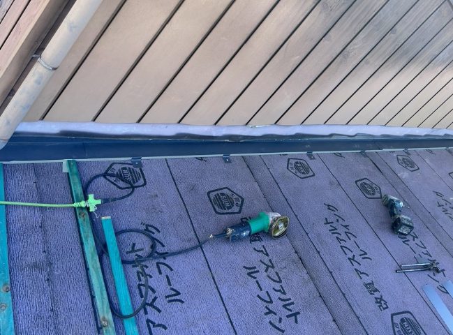 伊那市G邸雨漏り屋根葺き替えルーフィング