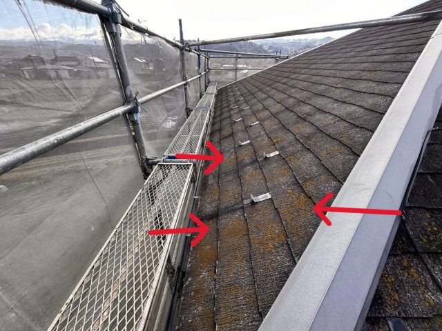 飯田市松尾清水屋根劣化