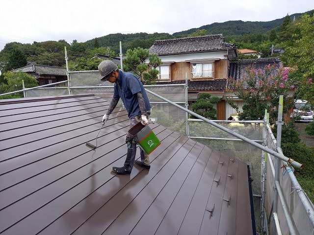 伊那市S邸上塗り塗装