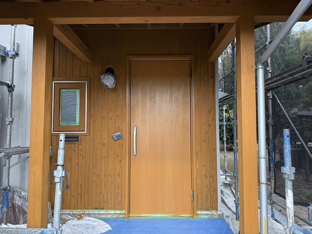 伊那市U邸木部塗装1回目1