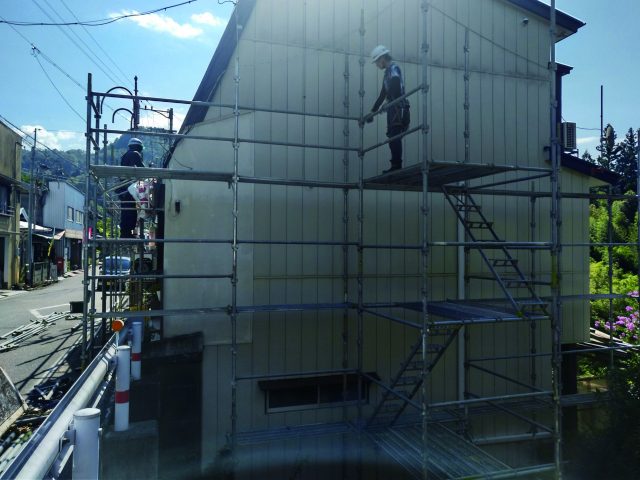 阿南町M美容院_足場2