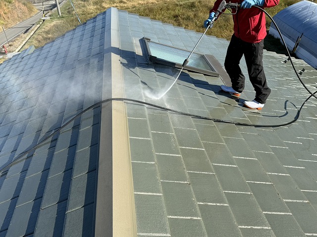 飯島町I邸屋根洗浄