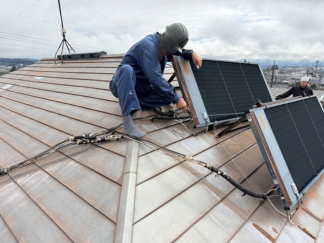 飯田市N邸パネル撤去1