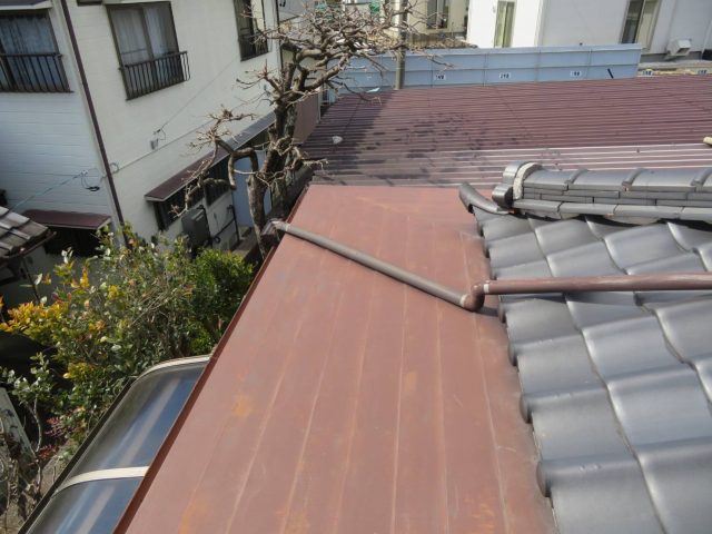 飯田市T邸トタン屋根施工前