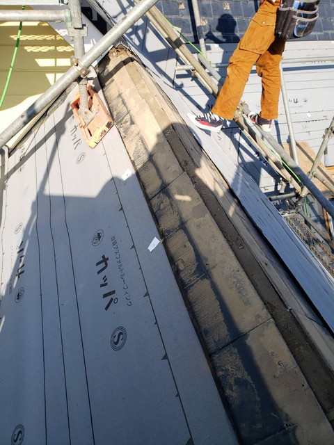 カバー工法　ルーフィング