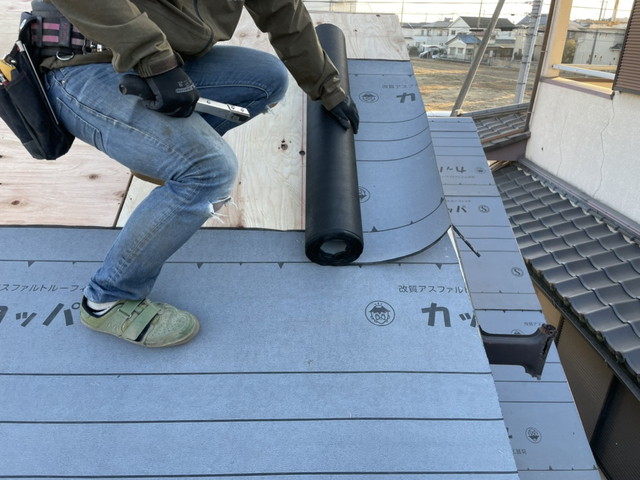 屋根葺き替え、瓦