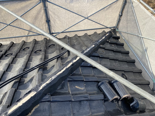 棟瓦　取り直し