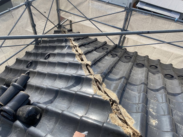 棟瓦　取り直し