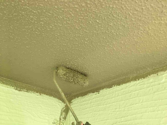 東京都　東村山市　屋根カバー工事　外壁塗装作業　付帯部塗装　軒天2