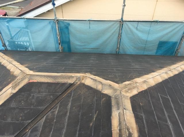 所沢市山口　セネターカバー下葺き　役物撤去後